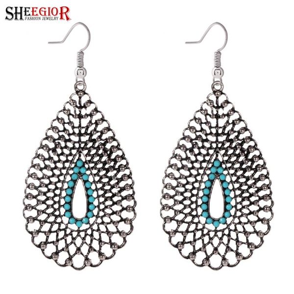 dangle & chandelier boho vintage earrings for women ornaments accessories bohemian hollow big water drop earring earings fashion jewelry gif, Silver
dangle & chandelier boho vintage earrings for women ornaments accessories bohemian hollow big water drop earring earings fashion jewelry gif, Silver