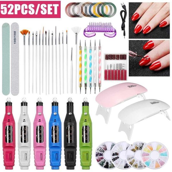 52/59pcs nail gel polish kit set with 5w uv led lamp 45s/60s dryer manicure tools electric drill tools1
52/59pcs nail gel polish kit set with 5w uv led lamp 45s/60s dryer manicure tools electric drill tools1
