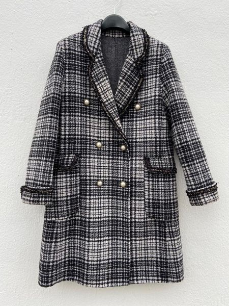 women's wool & blends double-sided coat black white temperament commuter mid-length straight exquisite ladies 2021 autumn winter style
women's wool & blends double-sided coat black white temperament commuter mid-length straight exquisite ladies 2021 autumn winter style
