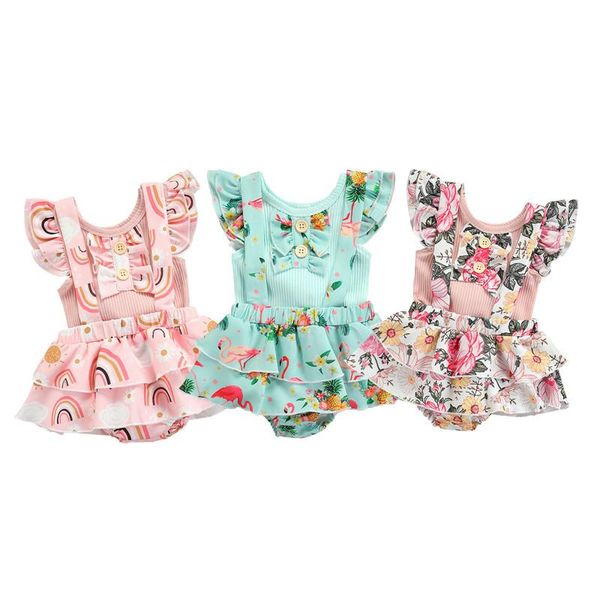 clothing sets 0-18m summer lovely toddler infant baby girls clothes ruffles knitted sleeve +rainbow floral print suspender shorts, White
clothing sets 0-18m summer lovely toddler infant baby girls clothes ruffles knitted sleeve +rainbow floral print suspender shorts, White