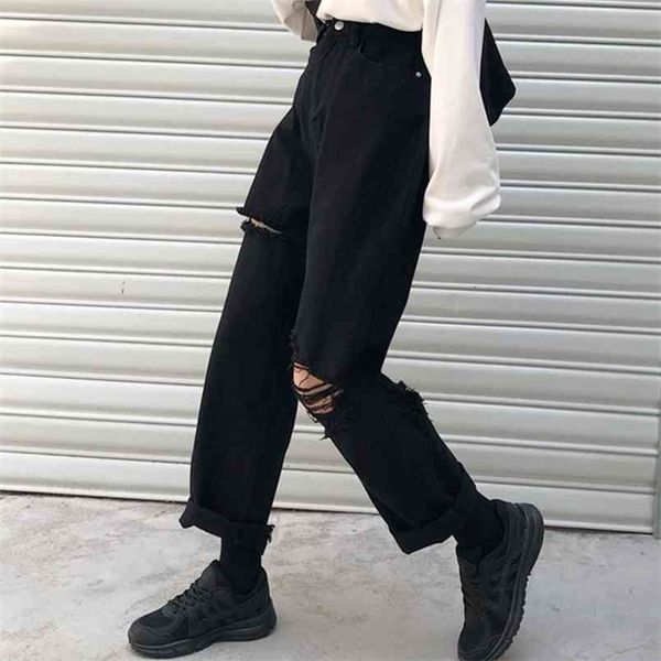 tripleleaf women's pants autumn and winter retro hong kong style loose wild black straight wide leg high waist ripped jeans 210809, Blue
tripleleaf women's pants autumn and winter retro hong kong style loose wild black straight wide leg high waist ripped jeans 210809, Blue