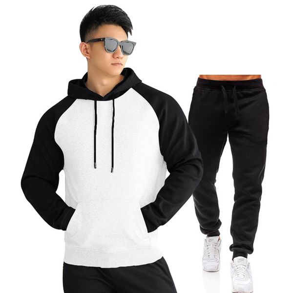 men's tracksuits color matching two piece suit for sports and leisure, Gray
men's tracksuits color matching two piece suit for sports and leisure, Gray