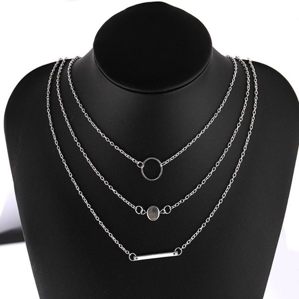 chains fashion statement multilayer necklace multi- metal rod circles geometric round chokers necklaces women jewelry, Silver
chains fashion statement multilayer necklace multi- metal rod circles geometric round chokers necklaces women jewelry, Silver