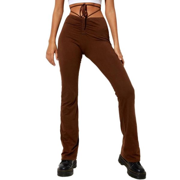 women's pants & capris women slim trousers with bandage decoration, high waist solid color summer clothing, Black;white
women's pants & capris women slim trousers with bandage decoration, high waist solid color summer clothing, Black;white