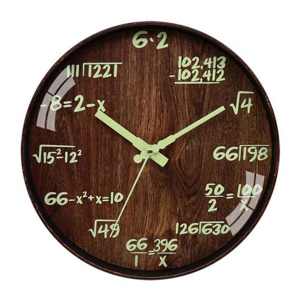 wall clocks math clocks, night light silent clock for mathematics teacher gift, decorative school, home 
wall clocks math clocks, night light silent clock for mathematics teacher gift, decorative school, home