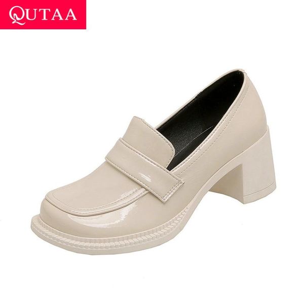 dress shoes qutaa 2021 square high heels casual round toe slip on ladies spring autumn microfiber all match women pumps size 34-43, Black
dress shoes qutaa 2021 square high heels casual round toe slip on ladies spring autumn microfiber all match women pumps size 34-43, Black