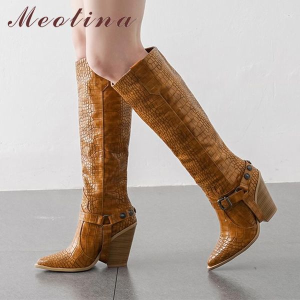 boots meotina winter western women buckle strange style heel knee high pointed toe super shoes lady autumn 33-461 22zq, Black
boots meotina winter western women buckle strange style heel knee high pointed toe super shoes lady autumn 33-461 22zq, Black