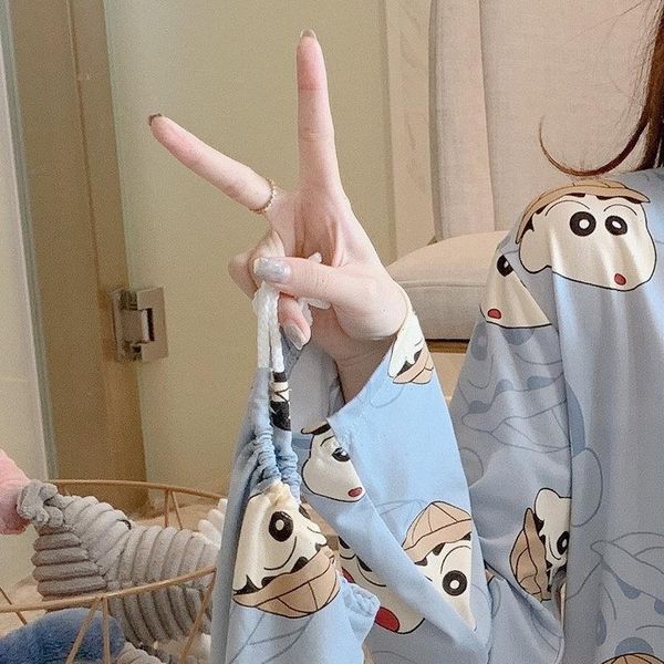 winter cute blue crayon shin womens sleepwears chan pajamas set milk shreds long sleeve pyjama large pocket home clothes, Black;red
winter cute blue crayon shin womens sleepwears chan pajamas set milk shreds long sleeve pyjama large pocket home clothes, Black;red