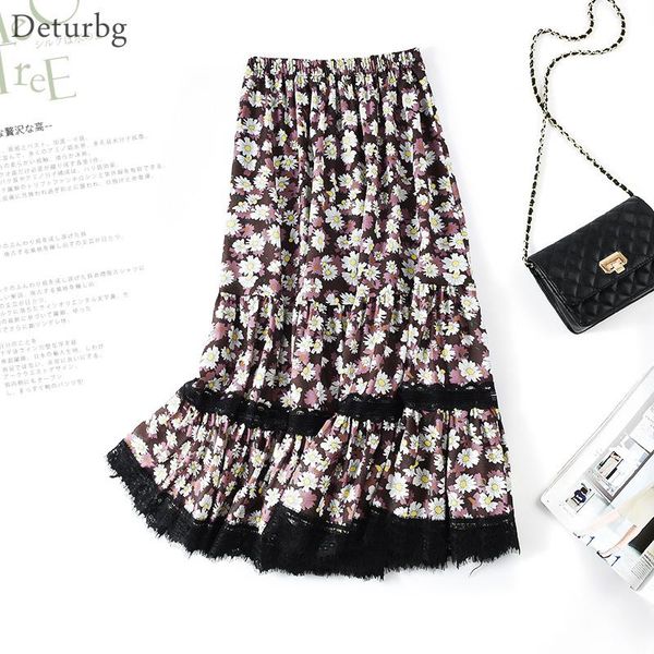 skirts women's elegant floral print chiffon skirt with liner female waist lace tassel midi 2021 summer sk537, Black
skirts women's elegant floral print chiffon skirt with liner female waist lace tassel midi 2021 summer sk537, Black