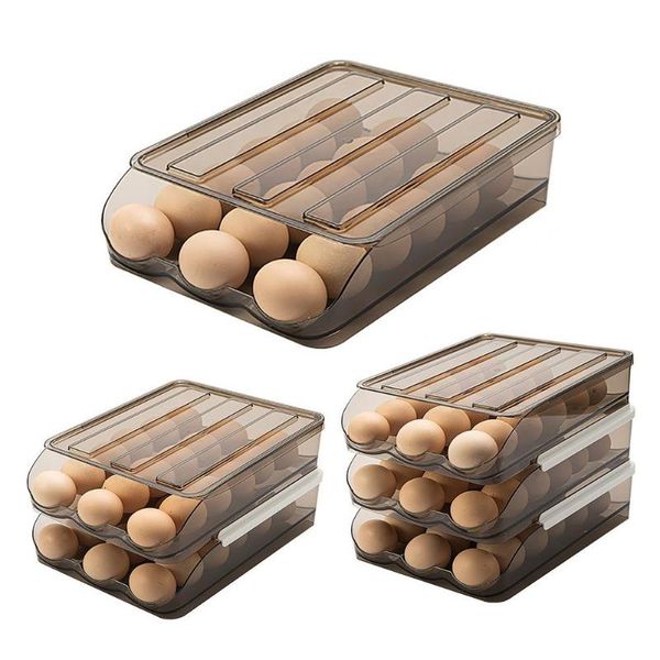 storage bottles & jars 1/2/3 layer egg holder auto scrolling down container with lid stackable transparent tray for refrigerator household
storage bottles & jars 1/2/3 layer egg holder auto scrolling down container with lid stackable transparent tray for refrigerator household