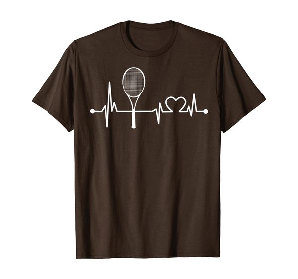 tennis racquet heartbeat funny for sports cool lover gift t-shirt, White;black 
tennis racquet heartbeat funny for sports cool lover gift t-shirt, White;black