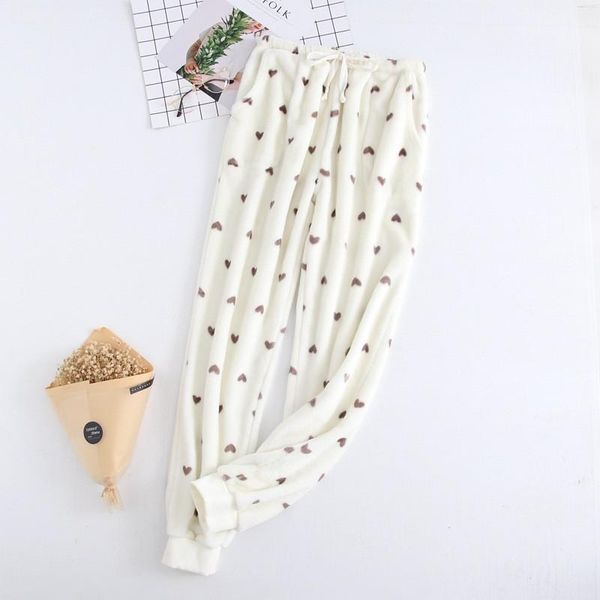 women's sleepwear beige heart print sleep bottoms ladies flannel warm home pants autumn winter thicken pyjamas pant loose trousers nigh, Black;red
women's sleepwear beige heart print sleep bottoms ladies flannel warm home pants autumn winter thicken pyjamas pant loose trousers nigh, Black;red