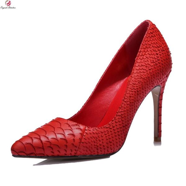 original intention super women pumps stiletto high heels black red genuine leather wedding shoes woman us size 3-9 dress
original intention super women pumps stiletto high heels black red genuine leather wedding shoes woman us size 3-9 dress