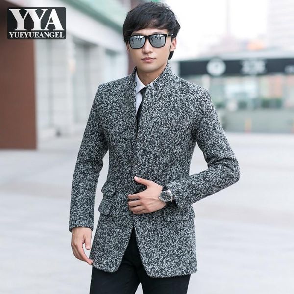 classic fashion mens gray wool blend suit jacket autumn winter office men stand collar slim fit business casual blazers coats men's sui, White;black
classic fashion mens gray wool blend suit jacket autumn winter office men stand collar slim fit business casual blazers coats men's sui, White;black