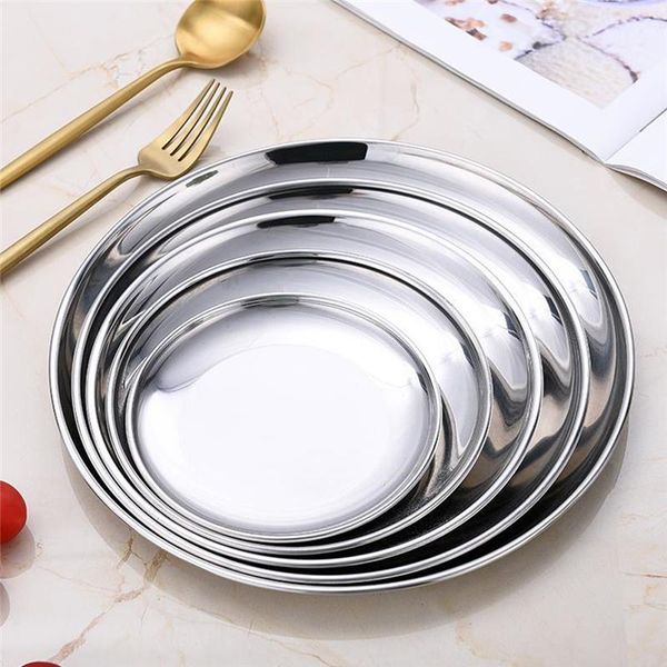 dishes & plates korean stainless steel round dinner silver serving tray durable cake steak plate tableware home kitchen tools
dishes & plates korean stainless steel round dinner silver serving tray durable cake steak plate tableware home kitchen tools