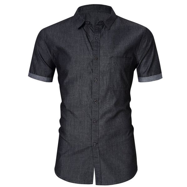 men's tracksuits mens short sleeve casual shirt men social business s solid color lapel single-breasted short-sleeved wild uely, Gray
men's tracksuits mens short sleeve casual shirt men social business s solid color lapel single-breasted short-sleeved wild uely, Gray