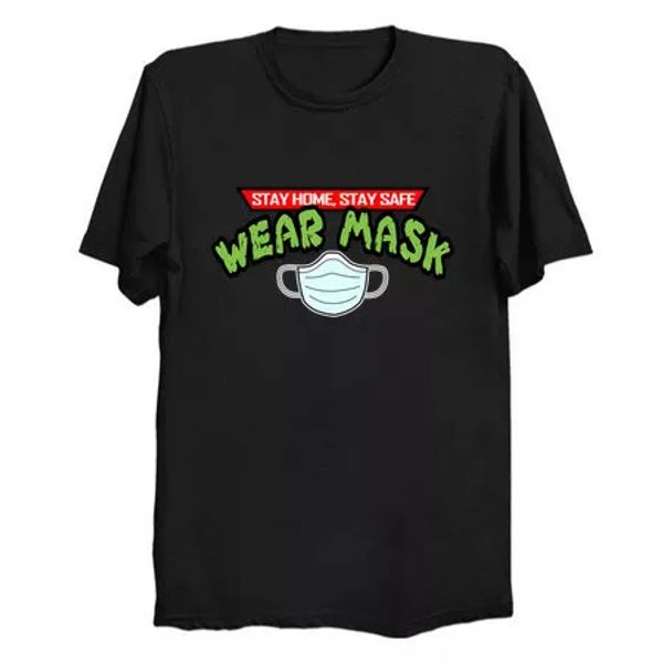 Stay Home Stay Safe Wear Mask Pizza Turtles Healh Cartoon Parody Black T-Shirt, White;black
Stay Home Stay Safe Wear Mask Pizza Turtles Healh Cartoon Parody Black T-Shirt, White;black