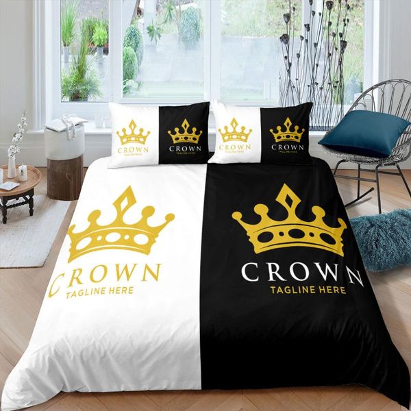bedding sets black and white set king crown duvet cover pillowcase quilt bed line
bedding sets black and white set king crown duvet cover pillowcase quilt bed line