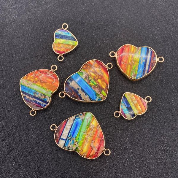 charms heart-shaped natural stone pendant turquoise two hole used for diy necklaces to make jewelry accessories wholesale 16x26, Bronze;silver
charms heart-shaped natural stone pendant turquoise two hole used for diy necklaces to make jewelry accessories wholesale 16x26, Bronze;silver