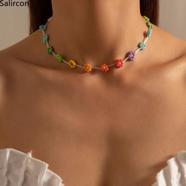 chokers colorful flowers short clavicle chain choker necklace for women girls y2k jewelry 2021 trend bijoux gift, Golden;silver
chokers colorful flowers short clavicle chain choker necklace for women girls y2k jewelry 2021 trend bijoux gift, Golden;silver