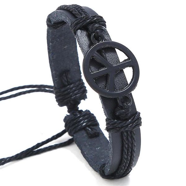 charm bracelets arrival brown black genuine leather for women men adjustable rope chain peace & bangles fashion jewelry, Golden;silver
charm bracelets arrival brown black genuine leather for women men adjustable rope chain peace & bangles fashion jewelry, Golden;silver