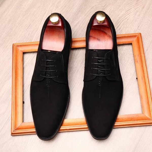 italian suede men's formal shoes genuine leather oxford dress flock brown black lace up wedding office business mens shoe
italian suede men's formal shoes genuine leather oxford dress flock brown black lace up wedding office business mens shoe