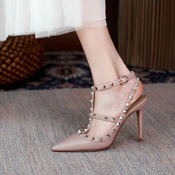 pointed rivet high heels 2021 summer leather shallow mouth low strap sandals thin heel liuding fairy women's sho, Black
pointed rivet high heels 2021 summer leather shallow mouth low strap sandals thin heel liuding fairy women's sho, Black