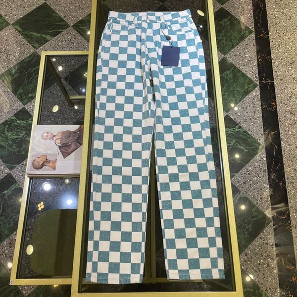 women's pants & capris 2021 autumn blue white check pattern fashion straight denim women cotton plaid street jean trousers lady, Black;white
women's pants & capris 2021 autumn blue white check pattern fashion straight denim women cotton plaid street jean trousers lady, Black;white