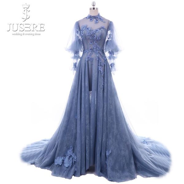 party dresses jusere high neck long sleeves illusion bodice a line lace skirt flower hand made train est fairy blue evening dress, White;black
party dresses jusere high neck long sleeves illusion bodice a line lace skirt flower hand made train est fairy blue evening dress, White;black