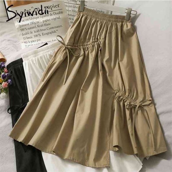 irregular folds lace up skirt women high waist a-line mid-calf solid white spring summer korean fashion skirts 210607, Black
irregular folds lace up skirt women high waist a-line mid-calf solid white spring summer korean fashion skirts 210607, Black