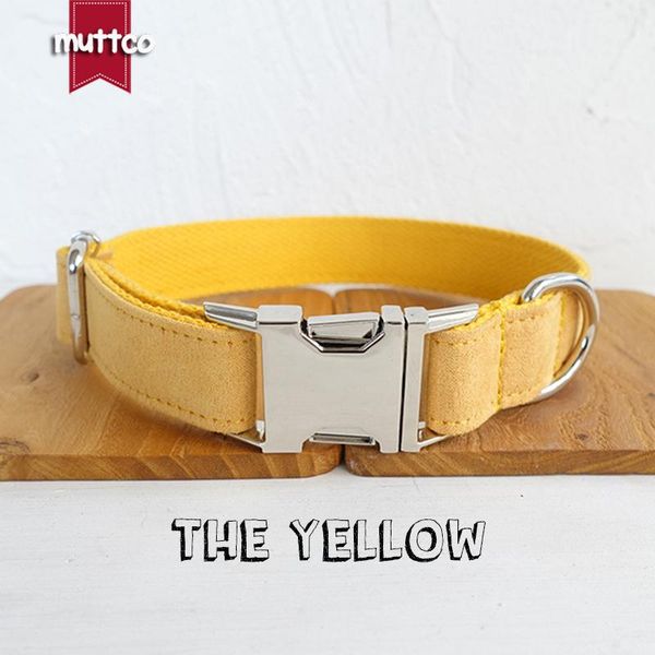 dog collars & leashes muttco retailing handmade durable collar the yellow customized id tag anti-lost pet products leash 5 sizes udc077
dog collars & leashes muttco retailing handmade durable collar the yellow customized id tag anti-lost pet products leash 5 sizes udc077