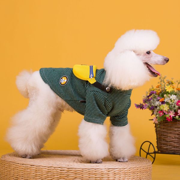 pet cloths dog apparel clothes quality cotton striped t-shirt with bag korean selling sweater wholesale
pet cloths dog apparel clothes quality cotton striped t-shirt with bag korean selling sweater wholesale