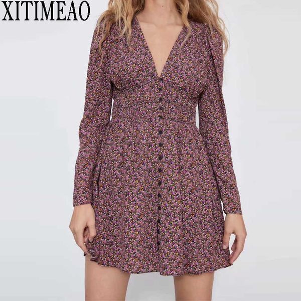 za autumn vintage print dress women boho chiffon long sleeve slim dress v neck spring party vestidos xitimeao 210602, Black;gray
za autumn vintage print dress women boho chiffon long sleeve slim dress v neck spring party vestidos xitimeao 210602, Black;gray