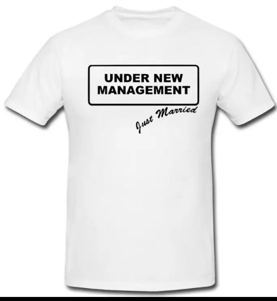 under new management wedding canceled funny rude t shirt novelty tee gift mens, White;black
under new management wedding canceled funny rude t shirt novelty tee gift mens, White;black