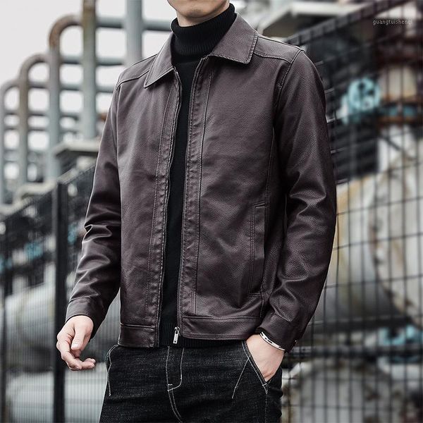 men's fur & faux oloey 2021 trend fashion autumn and winter simple casual pu solid color slim lapel zipper cardigan leather jacket, Black
men's fur & faux oloey 2021 trend fashion autumn and winter simple casual pu solid color slim lapel zipper cardigan leather jacket, Black
