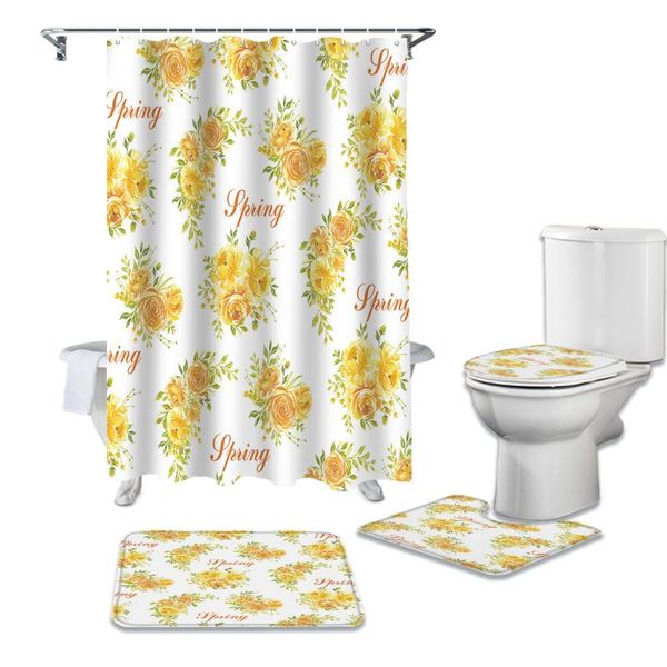 shower curtains spring yellow flower bloom durable waterproof curtain set bathroom rugs carpet toilet seat cover pad floor mat
shower curtains spring yellow flower bloom durable waterproof curtain set bathroom rugs carpet toilet seat cover pad floor mat
