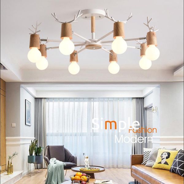pendant lamps nordic modern minimalist e27 multi-head antler chandelier restaurant bedroom study metal /wood lamp shade fixture
pendant lamps nordic modern minimalist e27 multi-head antler chandelier restaurant bedroom study metal /wood lamp shade fixture