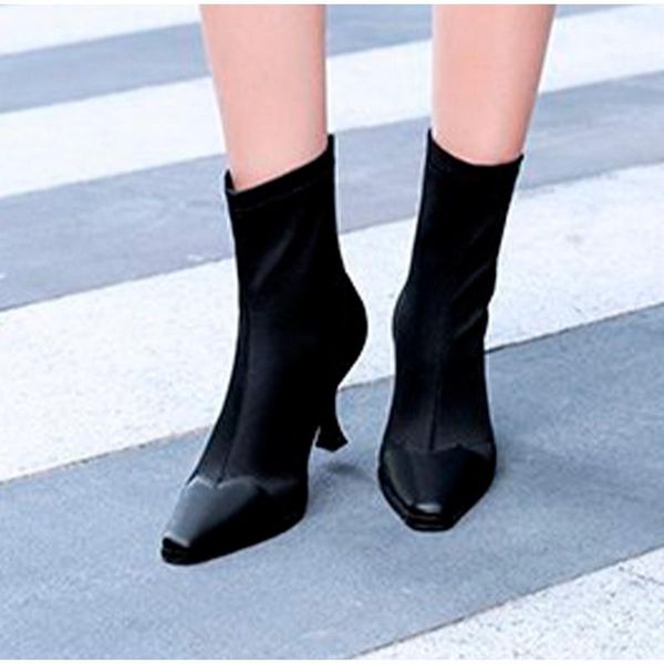 boots autumn women ankle zipper women's stretch thin high heels female shoes mixed colors winter fabric fashion, Black
boots autumn women ankle zipper women's stretch thin high heels female shoes mixed colors winter fabric fashion, Black