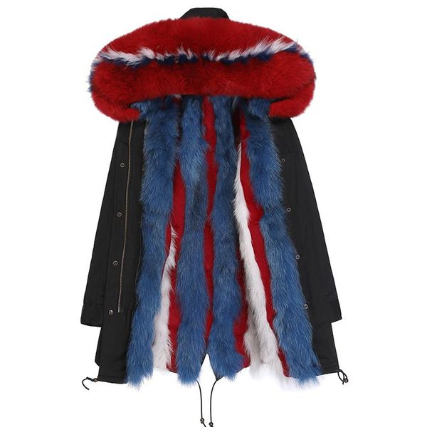 women's trench coats long real fur with detachable liner parka winter black jacket thick parkas red collar hooded outwear, Tan;black
women's trench coats long real fur with detachable liner parka winter black jacket thick parkas red collar hooded outwear, Tan;black