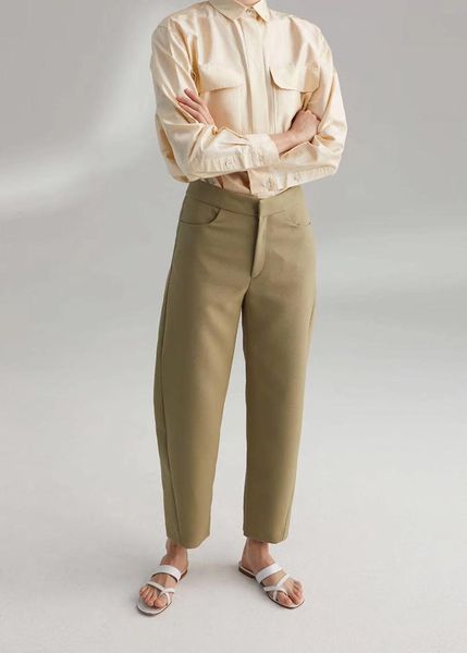 women's pants & capris novara trousers moss twisted seam woman cropped trouser rounded shape side pockets fashion twill 2021, Black;white
women's pants & capris novara trousers moss twisted seam woman cropped trouser rounded shape side pockets fashion twill 2021, Black;white