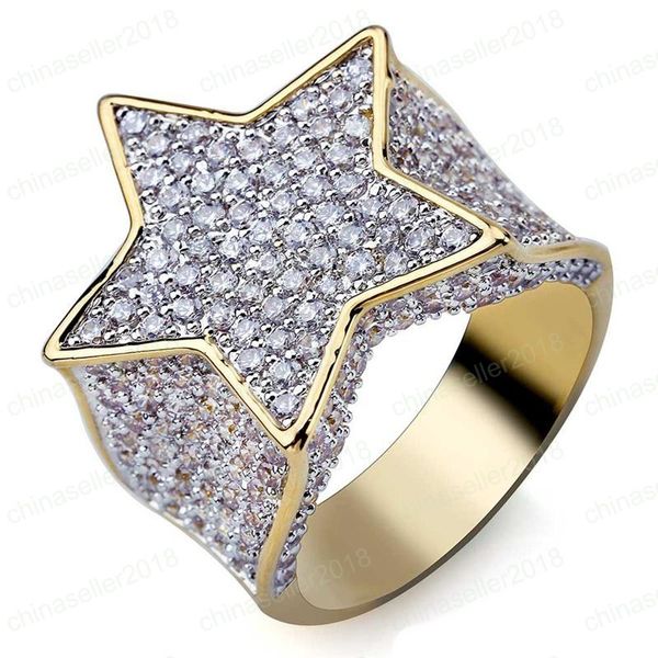 new gold color plated micro paved zircon hip hop star ring for men women nice gift, Silver
new gold color plated micro paved zircon hip hop star ring for men women nice gift, Silver