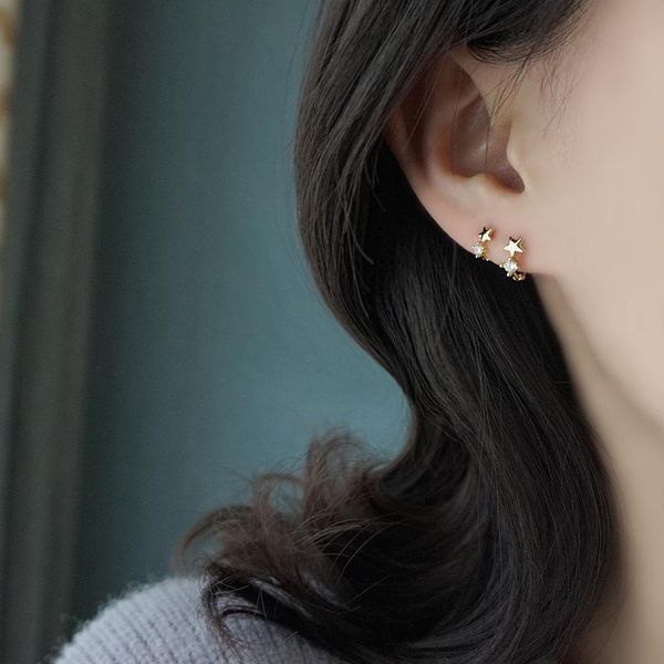 hoop & huggie zircon star earrings for women mini cute korean fashion trend vintage geometric punk student daily jewelry boyulige, Golden;silver
hoop & huggie zircon star earrings for women mini cute korean fashion trend vintage geometric punk student daily jewelry boyulige, Golden;silver