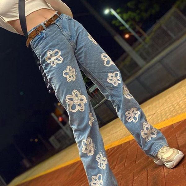 women's jeans printed mom 2021 fashion wide leg woman high waist pants women trousers streetwear jean femme vaqueros mujer, Blue
women's jeans printed mom 2021 fashion wide leg woman high waist pants women trousers streetwear jean femme vaqueros mujer, Blue