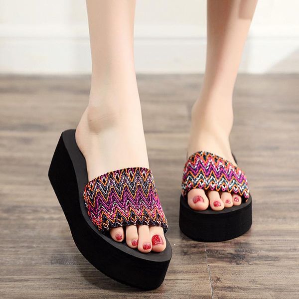 female shoes house slippers platform slides elastic band women heels on a wedge med 2021 massage high summer basic pu cotton fab, Black
female shoes house slippers platform slides elastic band women heels on a wedge med 2021 massage high summer basic pu cotton fab, Black