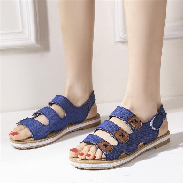 women summer sandals 2021 flat casual shoes womens strappy denim flats open toe ladies sandles plus size 40 41 42 43, Black
women summer sandals 2021 flat casual shoes womens strappy denim flats open toe ladies sandles plus size 40 41 42 43, Black