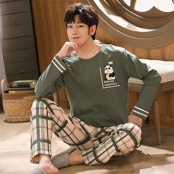 pajamas men winter 100% katoen nightwear cartoon panda print male casualties long mouwen plus size sets pak, Black;brown
pajamas men winter 100% katoen nightwear cartoon panda print male casualties long mouwen plus size sets pak, Black;brown