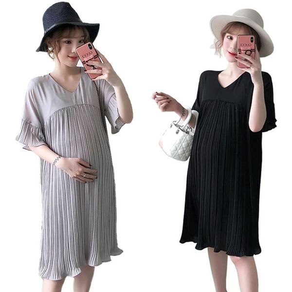 maternity dresses 2021 pregnancy clothes summer oversized chiffon pleated dress mid-length gown loose women elegant q07003, White
maternity dresses 2021 pregnancy clothes summer oversized chiffon pleated dress mid-length gown loose women elegant q07003, White