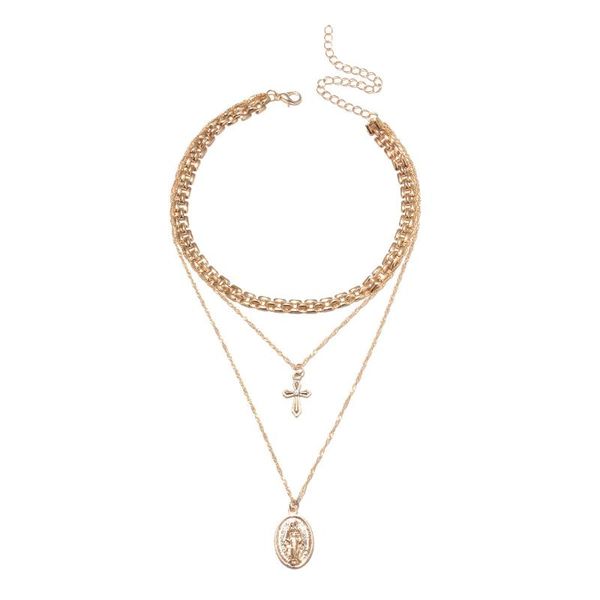 chokers personality versatile multi-layer combination item simple cross jesus pendant necklace cx630, Golden;silver
chokers personality versatile multi-layer combination item simple cross jesus pendant necklace cx630, Golden;silver