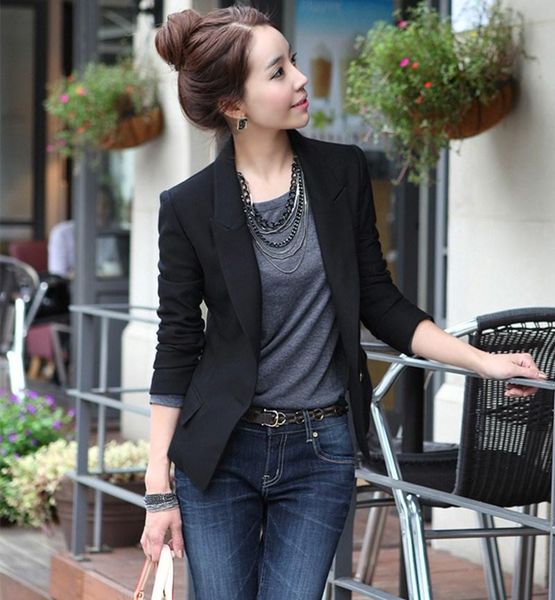 women's suits & blazers 2021 summer autumn fashion formal female small suit short design slim fit office work plus size stage costumes, White;black
women's suits & blazers 2021 summer autumn fashion formal female small suit short design slim fit office work plus size stage costumes, White;black