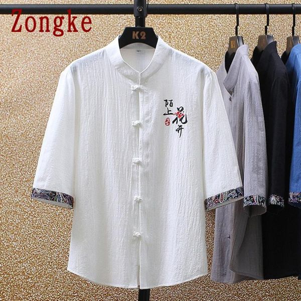 men's casual shirts zongke linen for men clothing short sleeve summer shirt -5xl 2021 arrivals, White;black
men's casual shirts zongke linen for men clothing short sleeve summer shirt -5xl 2021 arrivals, White;black